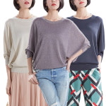 여성 돌먼 라운드 니트 H1001