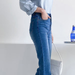 즈본 미들웨스트 슬림 스판 플레어 여성 청바지 J1053