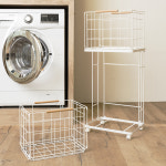 홈즈리빙 와이어 햄퍼 2단 빨래바구니