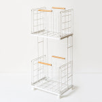 홈즈리빙 와이어 햄퍼 2단 빨래바구니