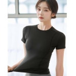 여자에어로슬림반팔티 슬림핏기능성반팔티