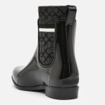 코치 COACH 리빙턴 시그니처 니트 레인 부츠 BLK 3 12579405 G5254