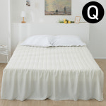 해피니 루시 셔링 매트리스커버 마이크로화이바 밴딩 침대스커트 퀸 Q 크림
