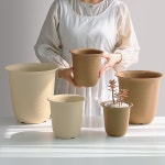 가볍고 튼튼한 플라스틱 화분 2종 분갈이 토분 가든 원형 화분