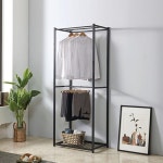 2단 철제 행거 800 원룸 옷가게 다용도 슬림 스틸행거