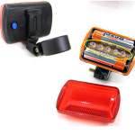 빨간 자전거 후미등 5 LED 맥세이프 깜박이 마운트 AA 배터리 구동 산악 미등