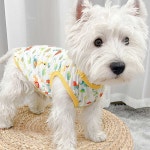 반려견 귀여운 데일리 나시 실내 외출 산책 티셔츠