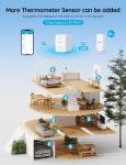 고비 WiFi 습도계 센서 3팩 원격 앱 알림 기능이 실내 무선 스마트 온도 습도 모니터 2년간의 데이터