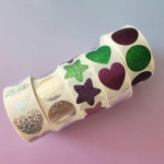 홀로그램 반짝이 롤스티커 하트 별 원형