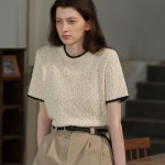 앤니즈 앤니즈 Pansy half sleeve knit 119742