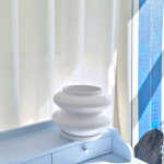 모던 도기 세로줄 화분 MCP204