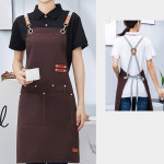 4컬러 방수 포켓 앞치마 주방 공방 카페 제과제빵 식당 1개 J5004