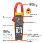 Fluke 378 FC 디지털 클램프 계량기 비접촉 전압 True-rms AC DC 클램프 iFlex 계량기