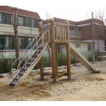오성 오성 미끄럼틀 목재 1승1락 목재 ACQ 방부처리 스텐레스 학교 공원체육 OSP-451-1 4400