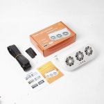 환풍기 차량용 송풍기 냉각 청정기 자동차 차박 배키팬 USB 환기팬 흰색