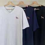 시드마켓 멍멍이자수브이넥면티 여성 403Q737S