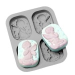 기도하는 아기 천사 실리콘 몰드 diy 레진 비누 석고