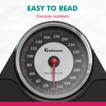 아담슨 A24 체중계 - 최대 350파운드 신규 미끄럼 방지 고무 표면 엑스트라 라지 수 고정밀 욕실 아날로그 20년 보증으로 내구성이 뛰어난