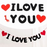 I LOVE YOU 가랜드 파티용 생일파티 기념일