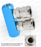 공압 분배기 4 웨이 3 2 에어 호스 연결 커플 링 도구 1 4 Bsp 나사 알루미늄 블록 스플리터