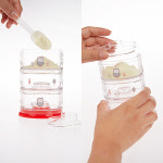 모아케어 모아케어 원형 분유케이스 3단 5단 원형 분유케이스 3단 엘로우 1개