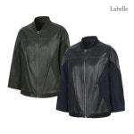라벨르 라벨르 라벨르by신영모피 여성 양가죽 콤비 스포티 자켓 SY107JK