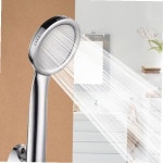 강력한 물줄기 욕실 샤워기헤드 원형 샤워헤드