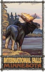 Northwest Art Mall Paul A Lanquist의 노스 쇼어 호수 수페리어 가을 무스 아트워크 27 x 43