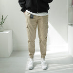 남자 프리미엄 코튼 사방 스판 컴포트 밴딩 기모 면바지 치노팬츠