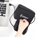 빅 엔터 키 던지기 베개 USB 사무실 도구 정오 휴식 낮잠 데스크탑 베개 통풍구 장난감