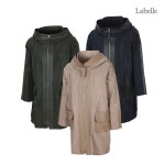 라벨르 라벨르by신영모피 여성 양가죽 콤비 반후드 롱코트 SY106CT