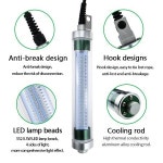 딥 드롭 LED 오징어 낚시 라이트 방수 IP68 200W PC 알루미늄 소재 녹색 흰색