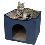 해피하우스 접이식 2층 고양이 강아지 숨숨집 매트포함