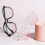 핑크 그라데이션 뿔테 선글라스 여성 각진