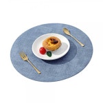 블루 원형 테이블 식탁 매트 원형테이블매트