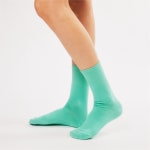 보션 Ocean Green 오션 그린 단색 컬러 장목 양말