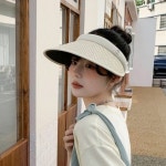 여성 빅 왕챙 모자 자외선차단 버킷햇 밀짚 등산 썬캡