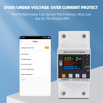 과전압 보호대 릴레이 회로 차단기 타이머 에너지 전력 kWh 계량기 라이프 TUYA 와이파이 스마트 접지 누설 WIFI 63A