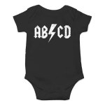 ABCD 알파벳 락앤롤 - 재미있는 아기 바디수트 - 남아용 옷 신생아 의상