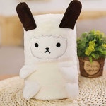 흰색양 동물담요 휴대용 극세사 극세사 귀여운담요