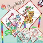 전통 민화 연 만들기 얼레 키트 설날 유아 유치원 초등 아동 돌봄 교실 미술 재료 화접도 1개