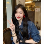 여성용 데님 버튼 반팔 단색 드레스 캐주얼 우수한 품질의 여름 직송 L GSFS930