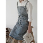 2컬러 포켓 데님 앞치마 원예 공방 카페 J5008