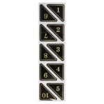 흑색 PVC 삼각번호판 55x55x75mm