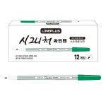 라인플러스 사인펜 시그니처 사인펜 12개입 1다스 초록색