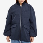 GANNI 라이트 트윌 오버사이즈 보머 재킷 F8804