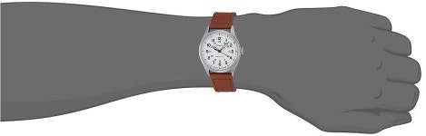 타이맥스 손목 시계 Timex 익스페디션 노스 필드 포스트 기계식 친환경 가죽 스트랩 브라운화이트