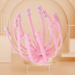 머리 두피 헤어 케어 지압용 안마 마사지기 실리콘 랜덤