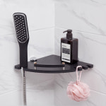 프리미엄 인조대리석 욕실 다용도 샤워기걸이 원형 코너 선반 화장실 모서리 선반 Hi-213