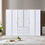 솜씨방 루디아 2400 슬라이딩 옷장 세트  이불장 + 서랍옷장 + 옷장